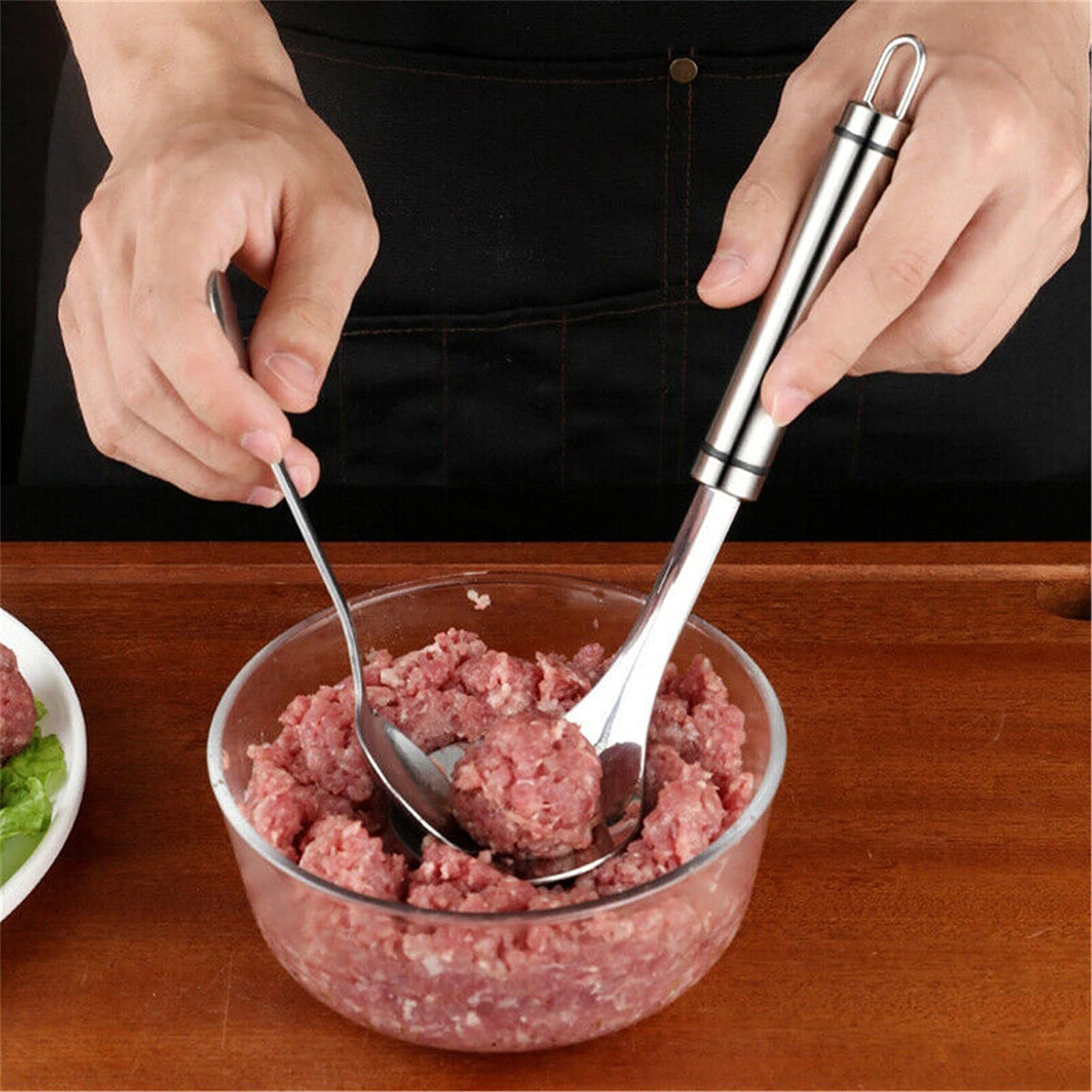 Kitchen Household Vegetable Balls Fishball Spoon Stainless Steel Meatball view 2