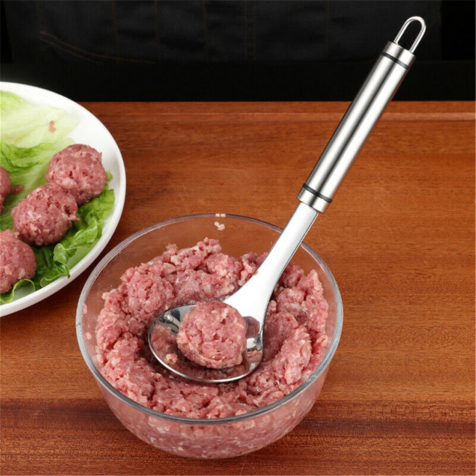 Kitchen Household Vegetable Balls Fishball Spoon Stainless Steel Meatball view 3