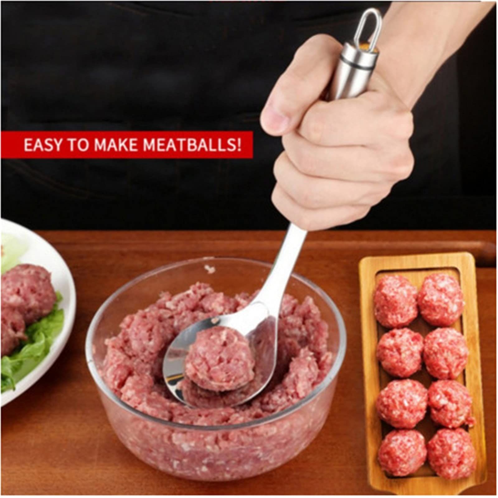 Kitchen Household Vegetable Balls Fishball Spoon Stainless Steel Meatball view 4