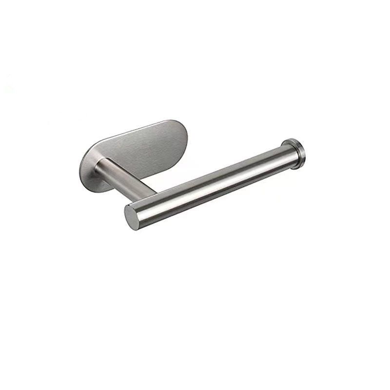 Self Adhesive Suction Stainless Steel Toilet Paper Holder — image 1