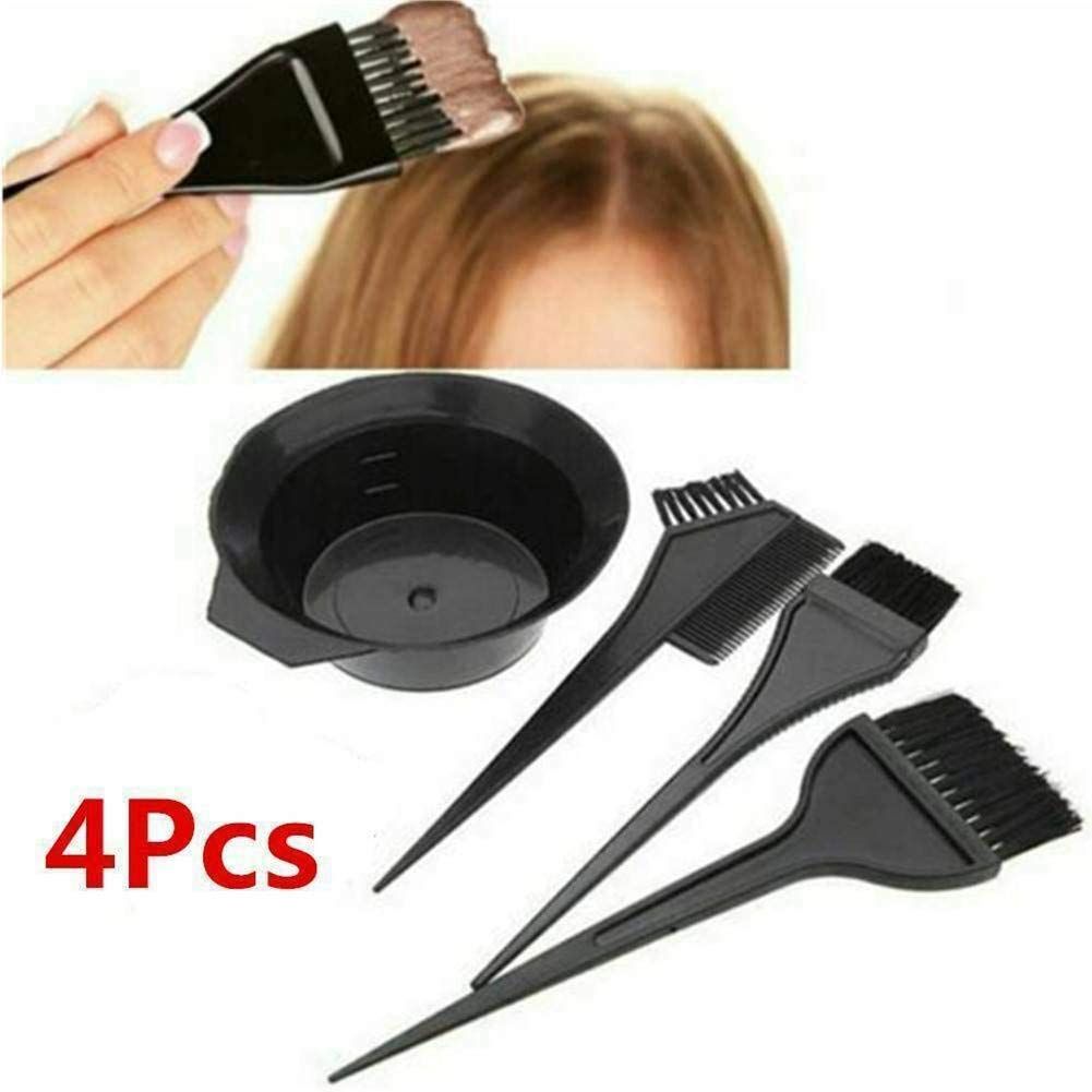 4Pcs/Set Hair Dye Coloring Kit Colouring Brush Comb Mixing Bowl Hairdressing view 4