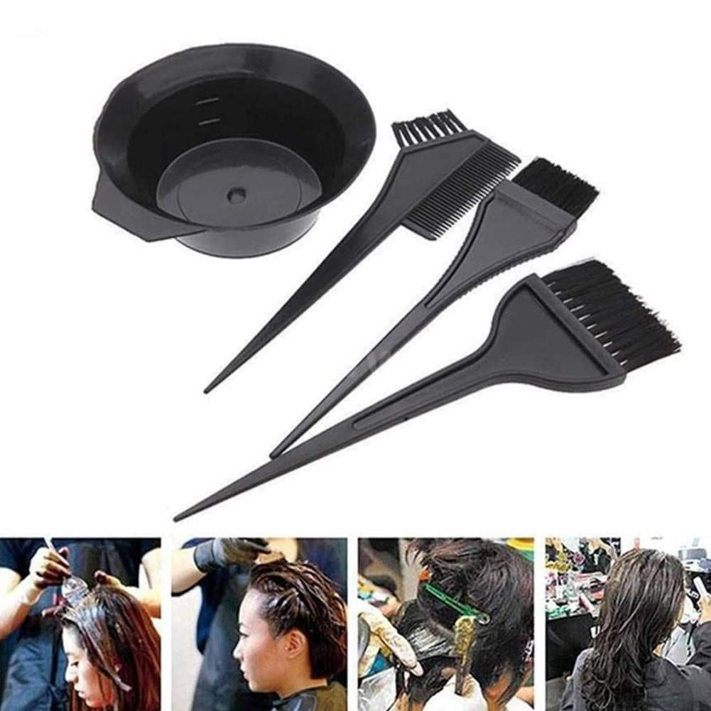 4Pcs/Set Hair Dye Coloring Kit Colouring Brush Comb Mixing Bowl Hairdressing view 5