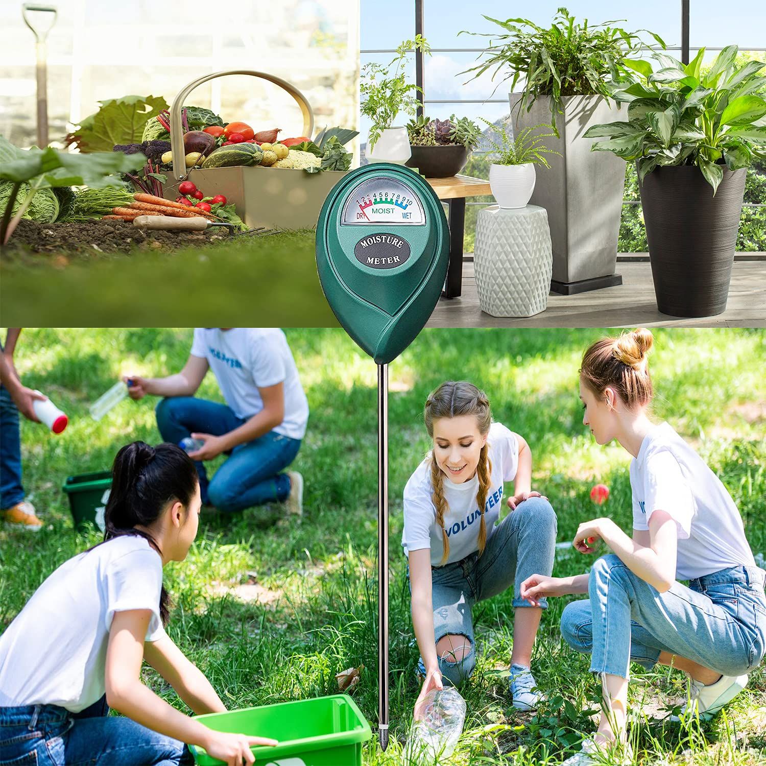 Soil Moisture Meter, Plant Water Monitor, Hygrometer Sensor for Gardening view 5