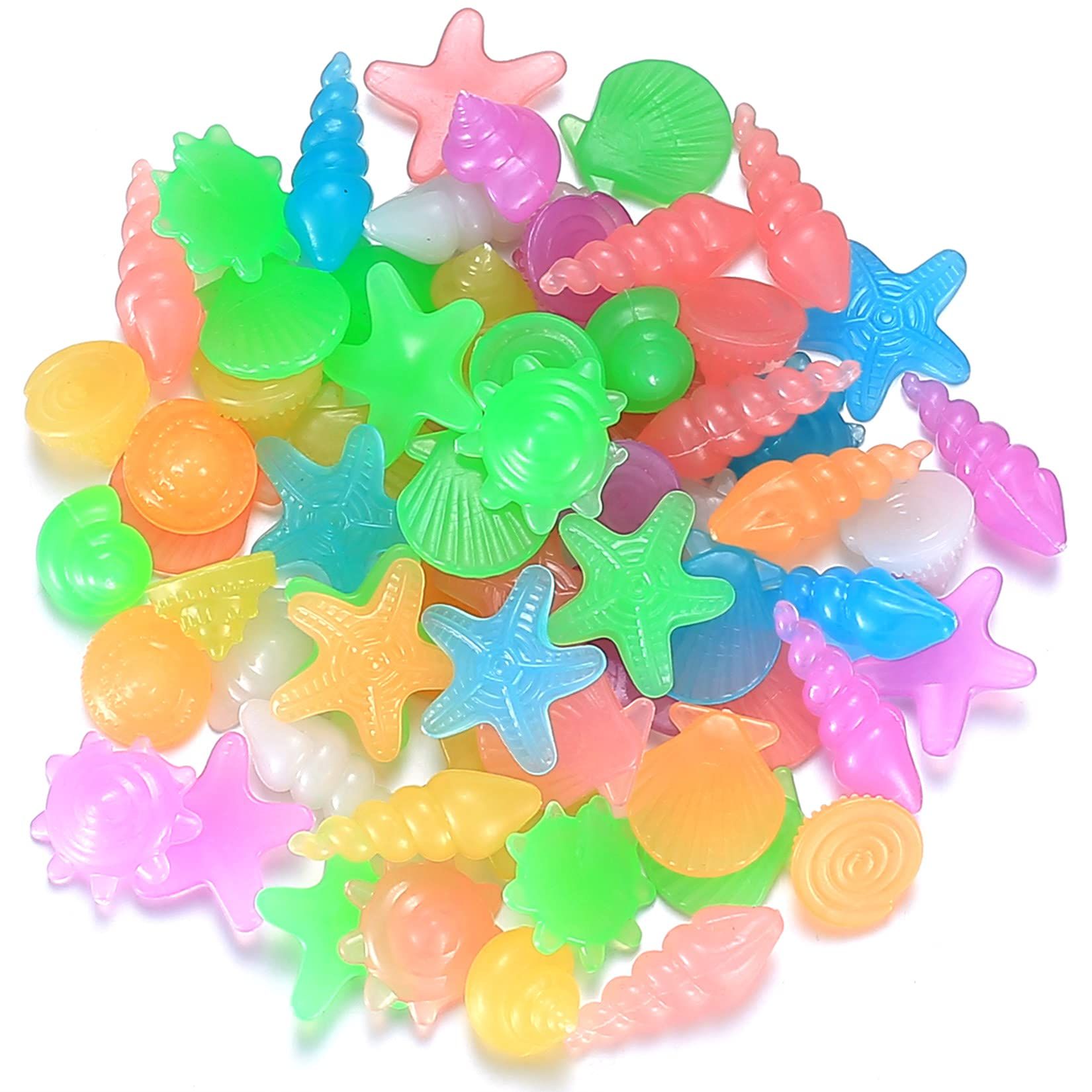 120 Pcs Glowing Pebbles, Decorative Gravel Pebbles Stones Rocks for Aquarium — image 1