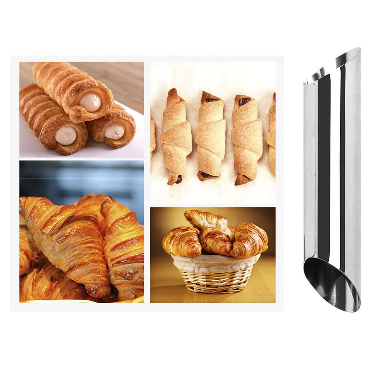 5PCS 5 inch Large Stainless Steel Cannoli Forms Non-stick cream horn Danish