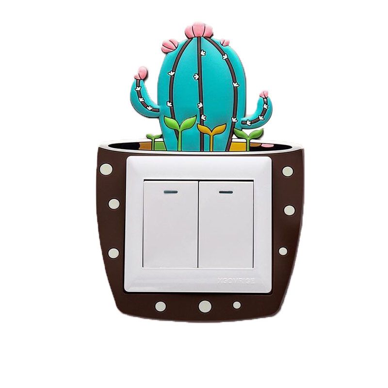 Light switch surround 1 wall switch sticker cartoon switch cover room