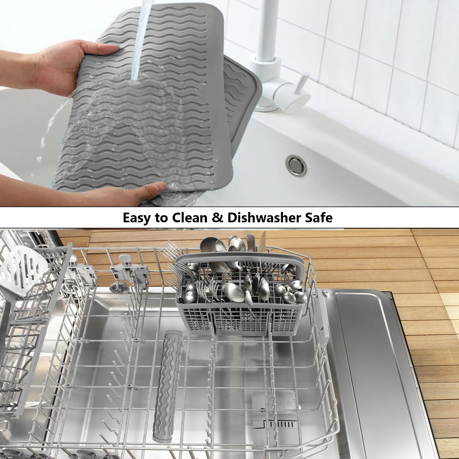 Silicone Dish Drying Mat for Kitchen Counter view 4