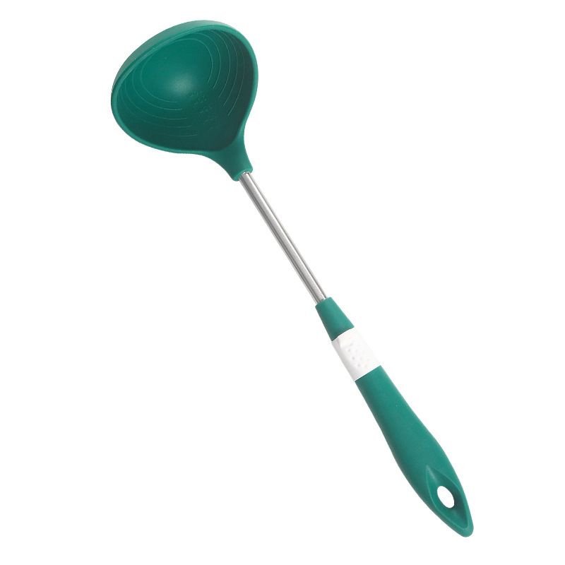 High Temperature Resistant Silicone Soup Spoon Kitchen Nonstick Long Handle