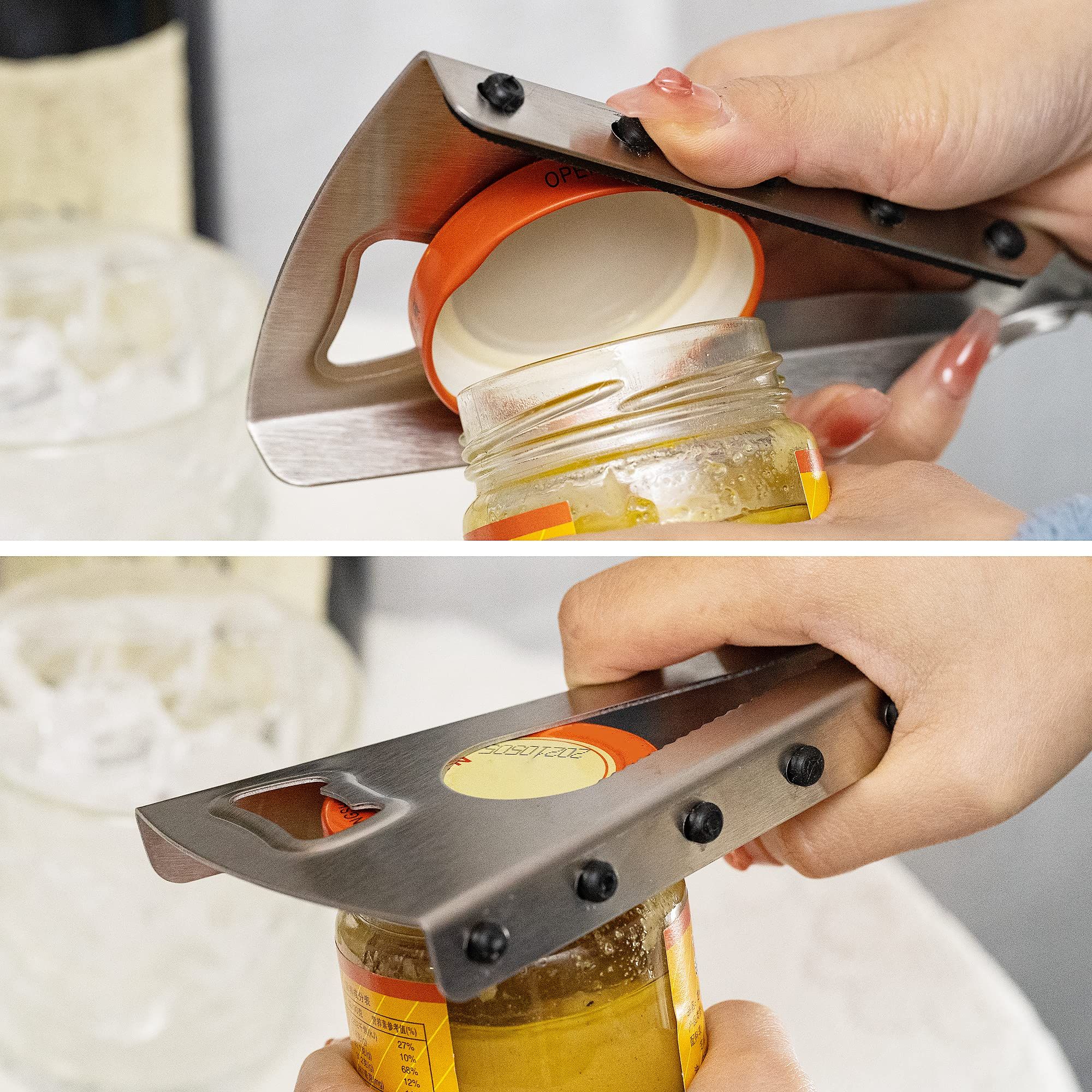 Jar Opener, Stainless Steel Multi-Purpose Cap Opener Beer, Beverage Can Home view 2