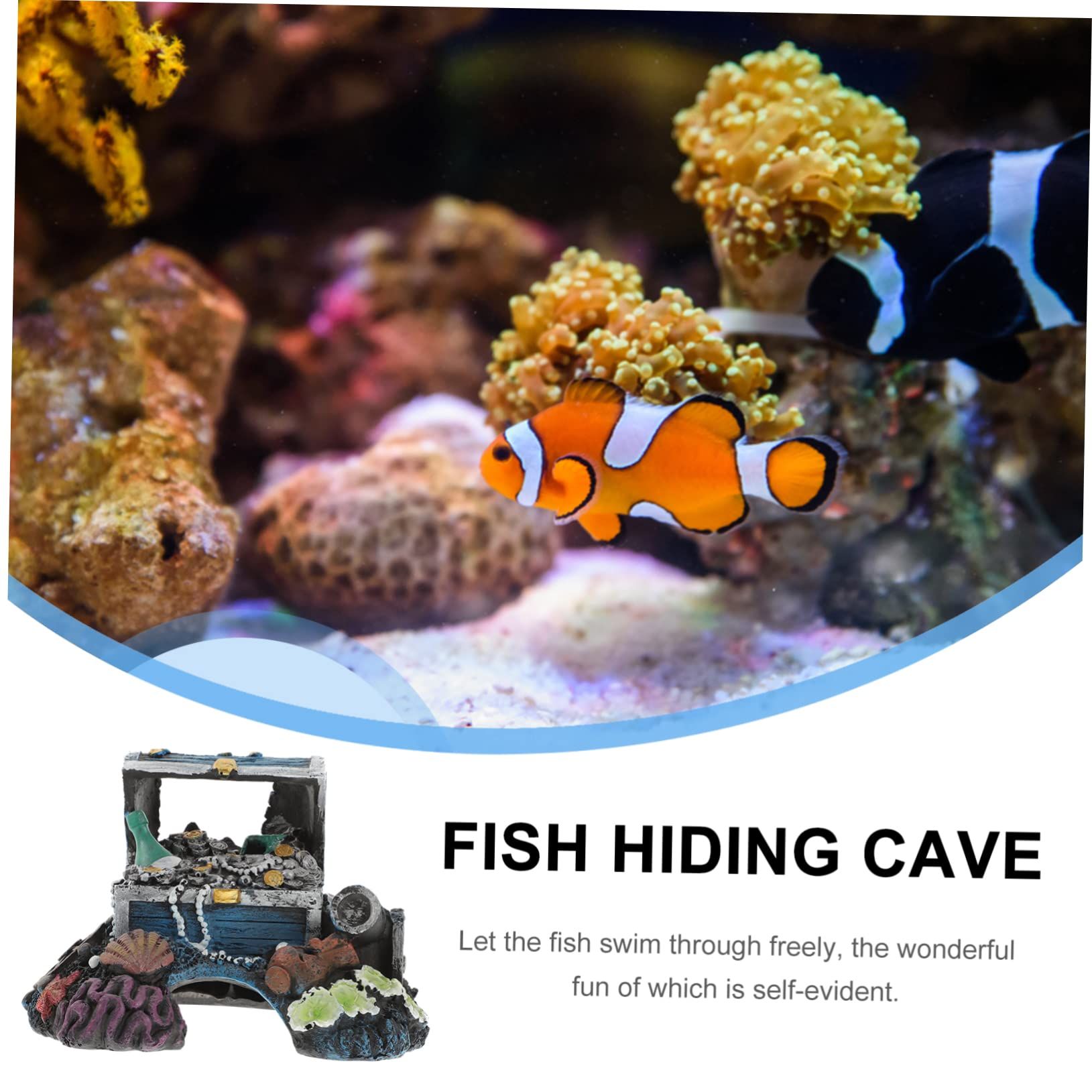 Treasure box aquarium/fish tank decoration view 2