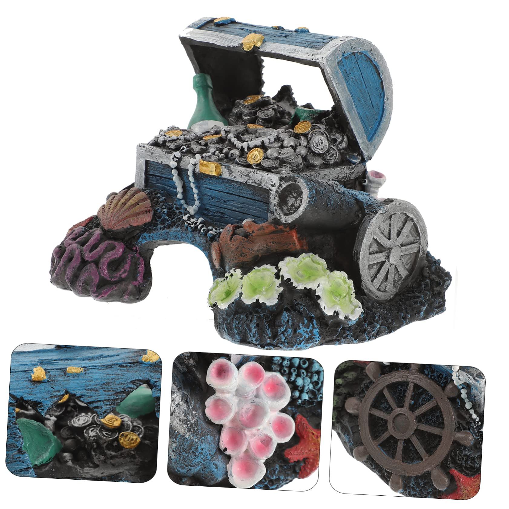 Treasure box aquarium/fish tank decoration view 3