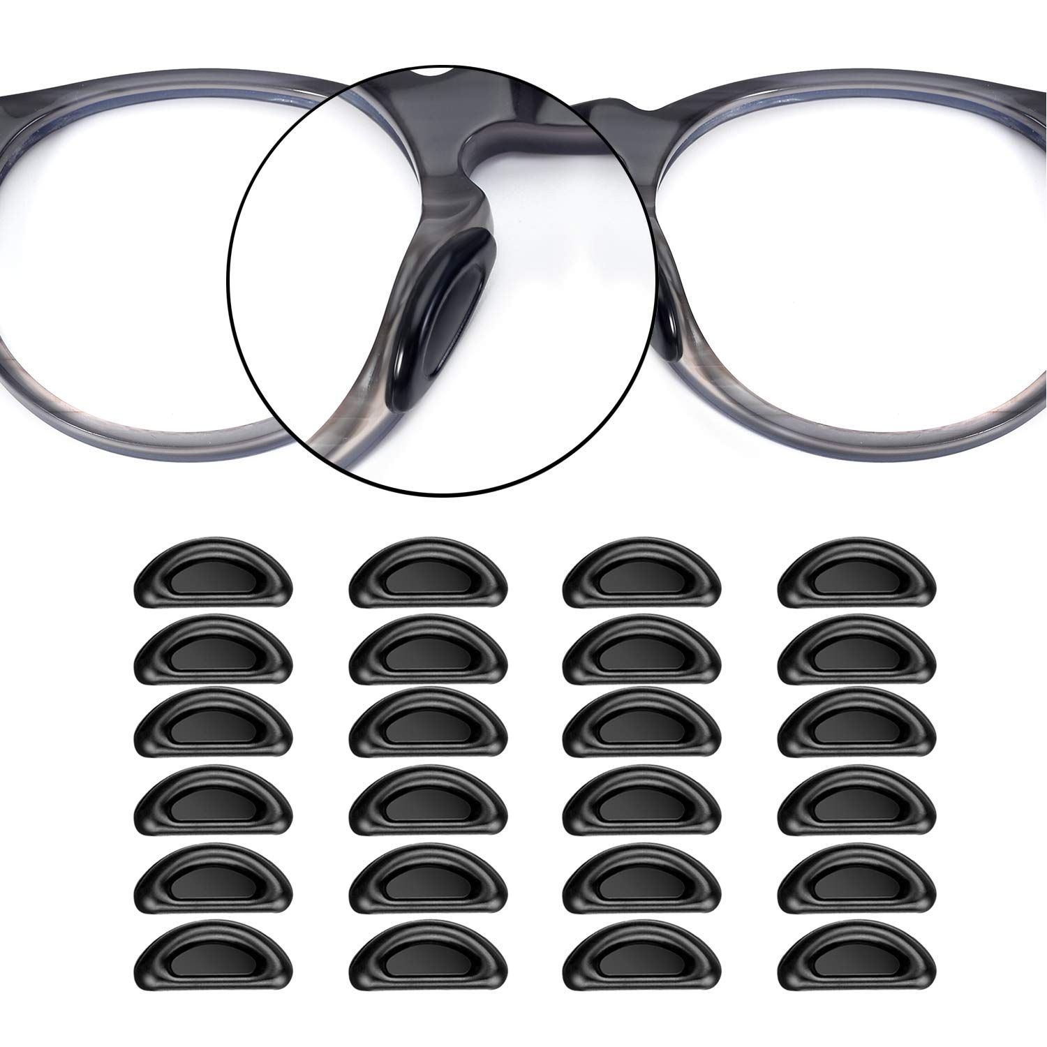 Adhesive Nose Pad, 10 Pairs Eyeglass Nose Pads Stick On Silicone Anti-Slip for view 2