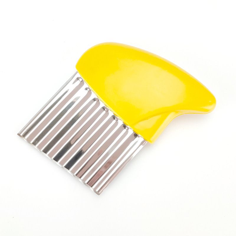 Stainless Steel Potato Carrot Chip Vegetable Crinkle Wavy Chopper Cutter view 2