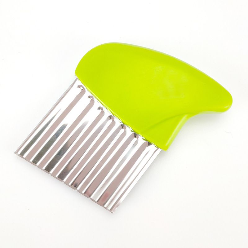 Stainless Steel Potato Carrot Chip Vegetable Crinkle Wavy Chopper Cutter view 3