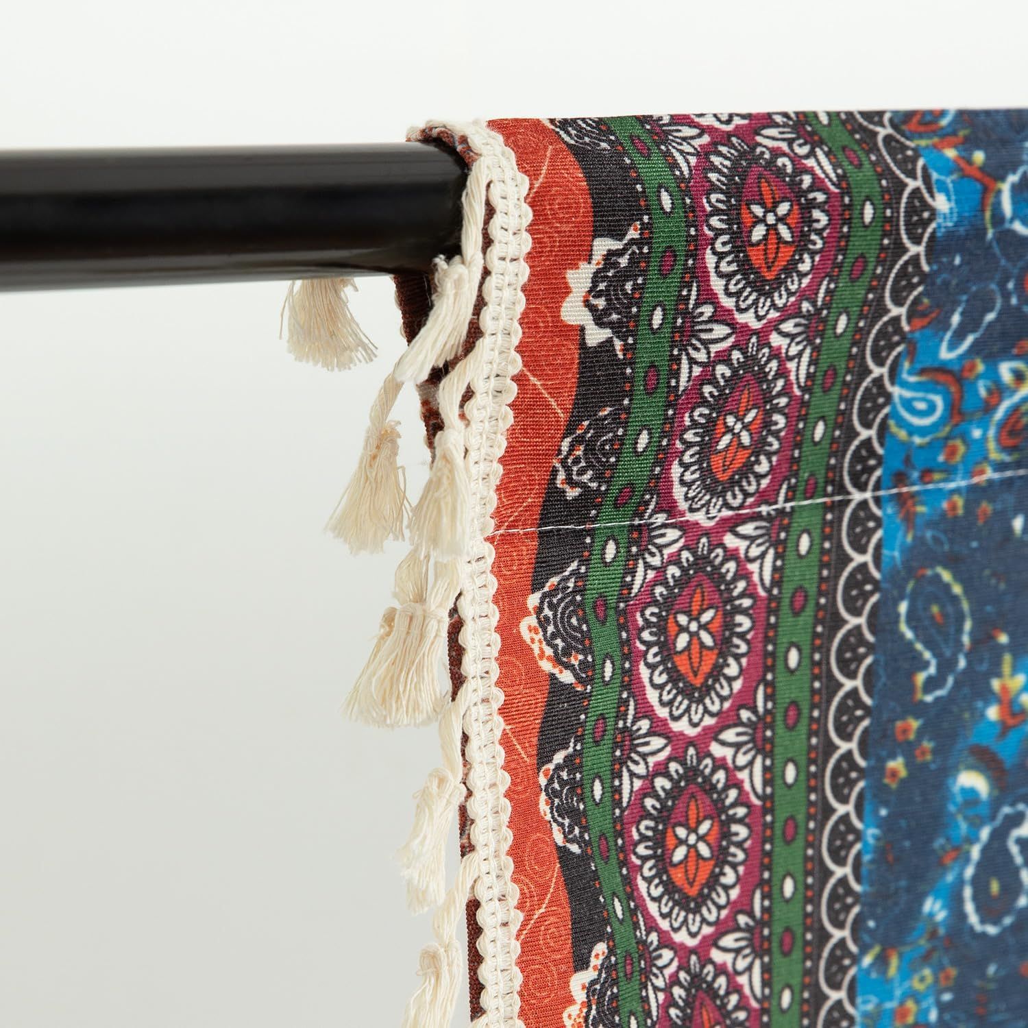 Indian Boho Curtain Ethnic Striped Curtain Tribal Hippy 1Panel Door Curtain