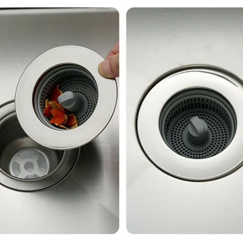 3 in 1 Kitchen Sink Strainer Stopper Combo Equiped with view 3