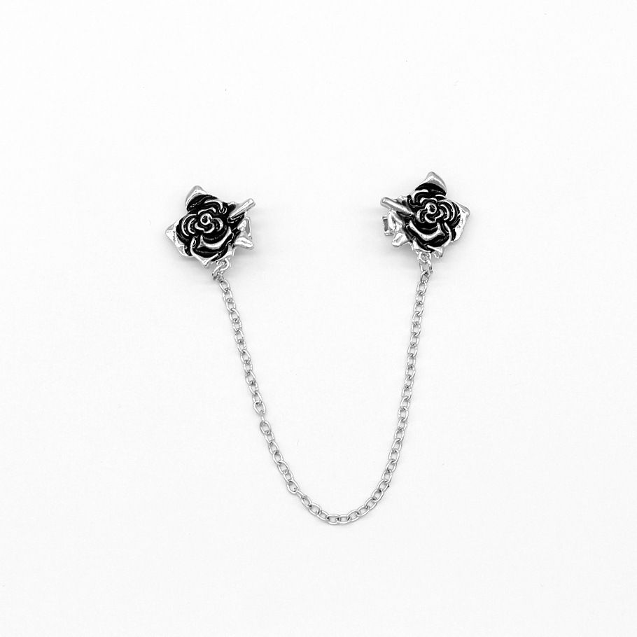 2 Pieces Rose Sweater Shawl Clips Cardigan Dresses Clip Flowers Collar Clip view 5