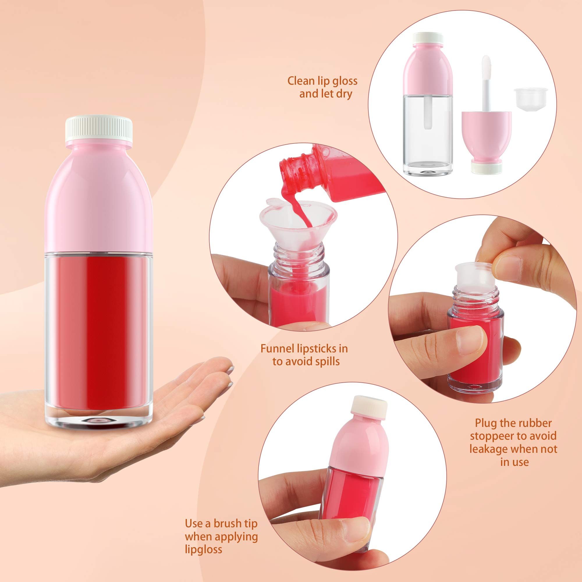 4 Pieces Adorable Empty Lip Gloss Bottles view 5