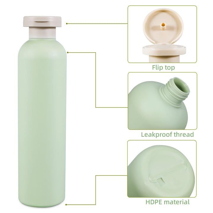 14oz Plastic Travel Shampoo Bottles view 5