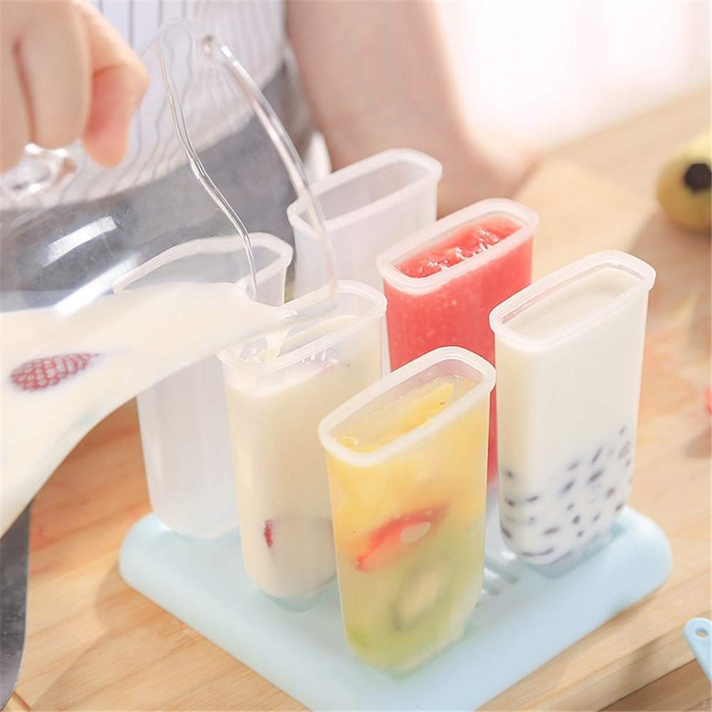 Popsicle Molds 6 Pieces Ice Pop Makers Reusable Ice Cream Mold Homemade DIY view 3