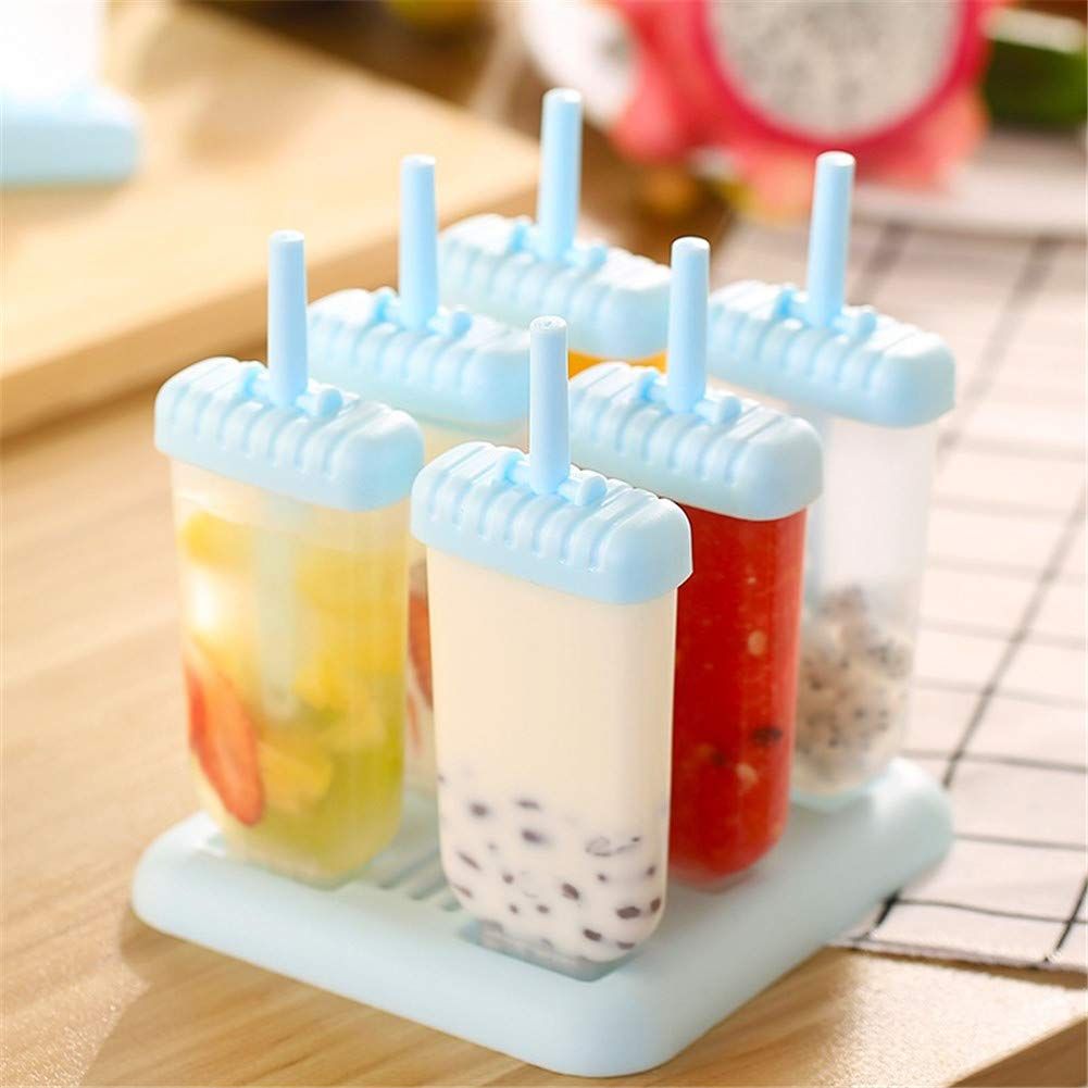 Popsicle Molds 6 Pieces Ice Pop Makers Reusable Ice Cream Mold Homemade DIY view 4