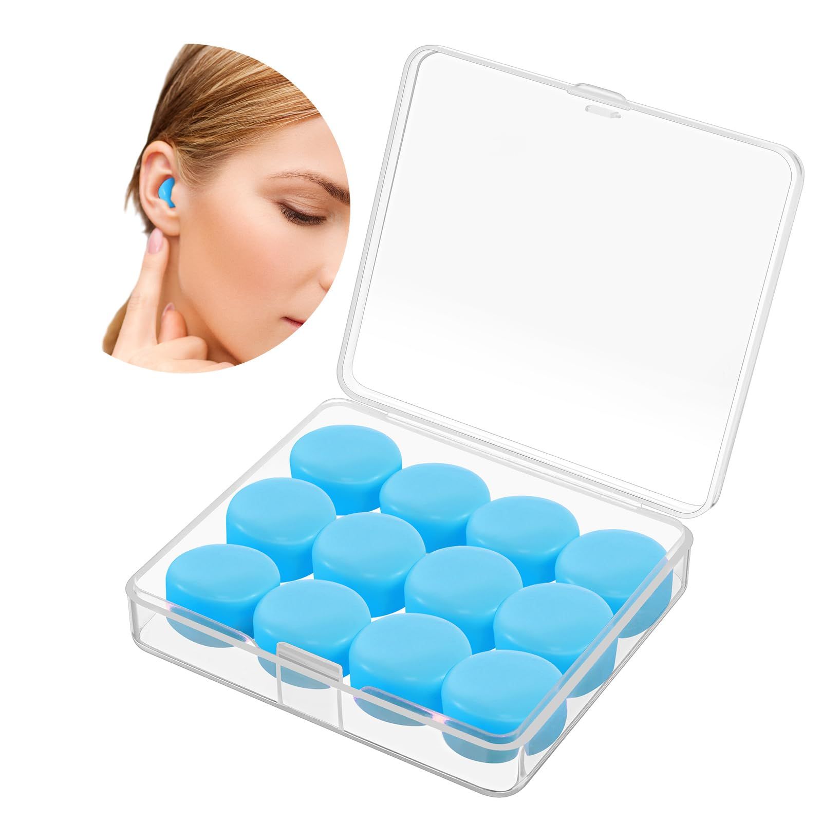 12 Pack Soft Ear Plugs for Sleeping