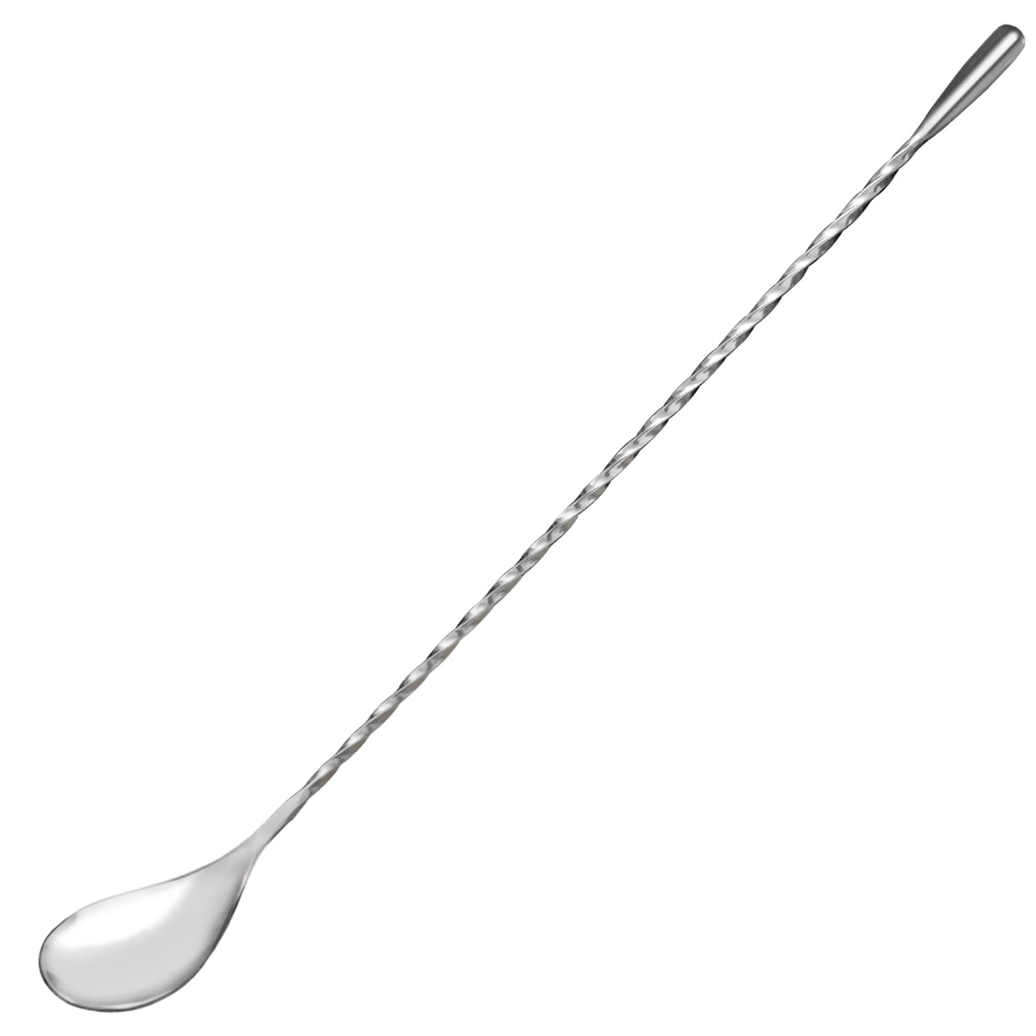 12 Inch Stainless Steel Bar Spoon for Cocktail Mixing with Spiral Handle