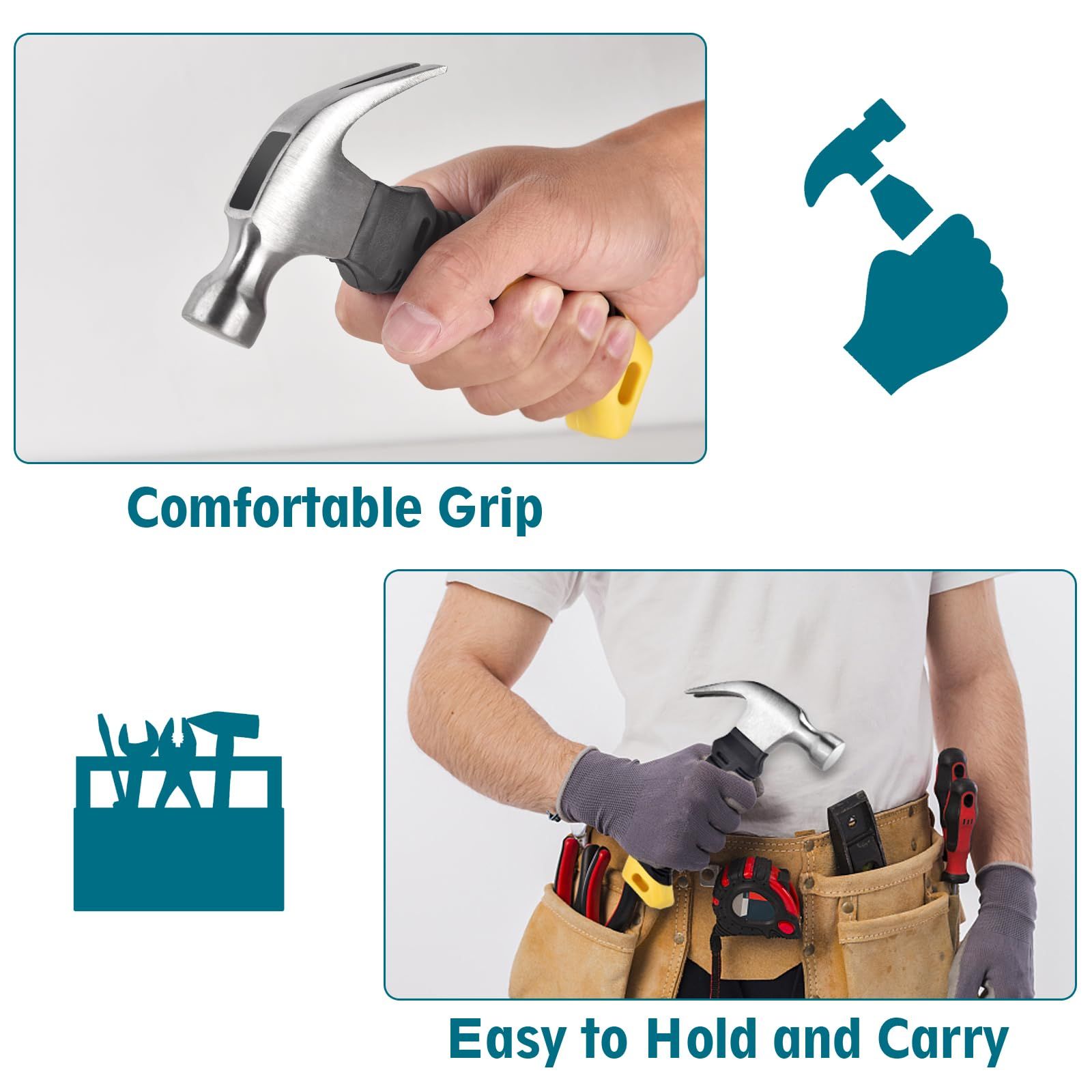 Small Claw Hammer - Mini Hammer for Women&Kids view 3
