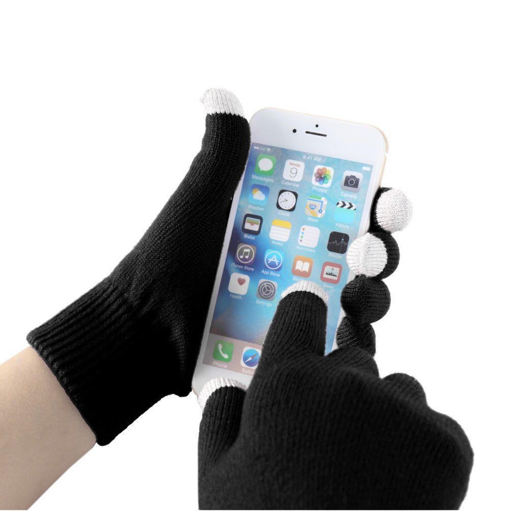 Touch Gloves Touch Screen Knit Gloves Pair Keep your fingers toasty while view 3