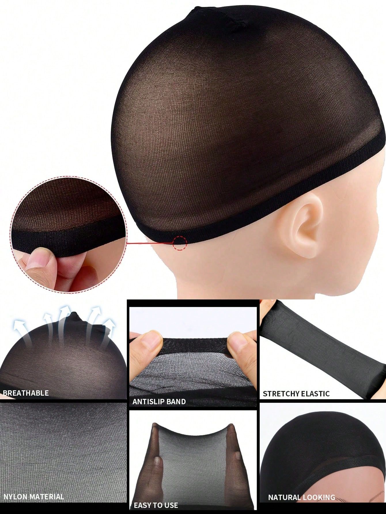 20 Pcs Wig Cap Inner Net Stretch Mesh Dome Wig Caps For Women Lightweight view 5