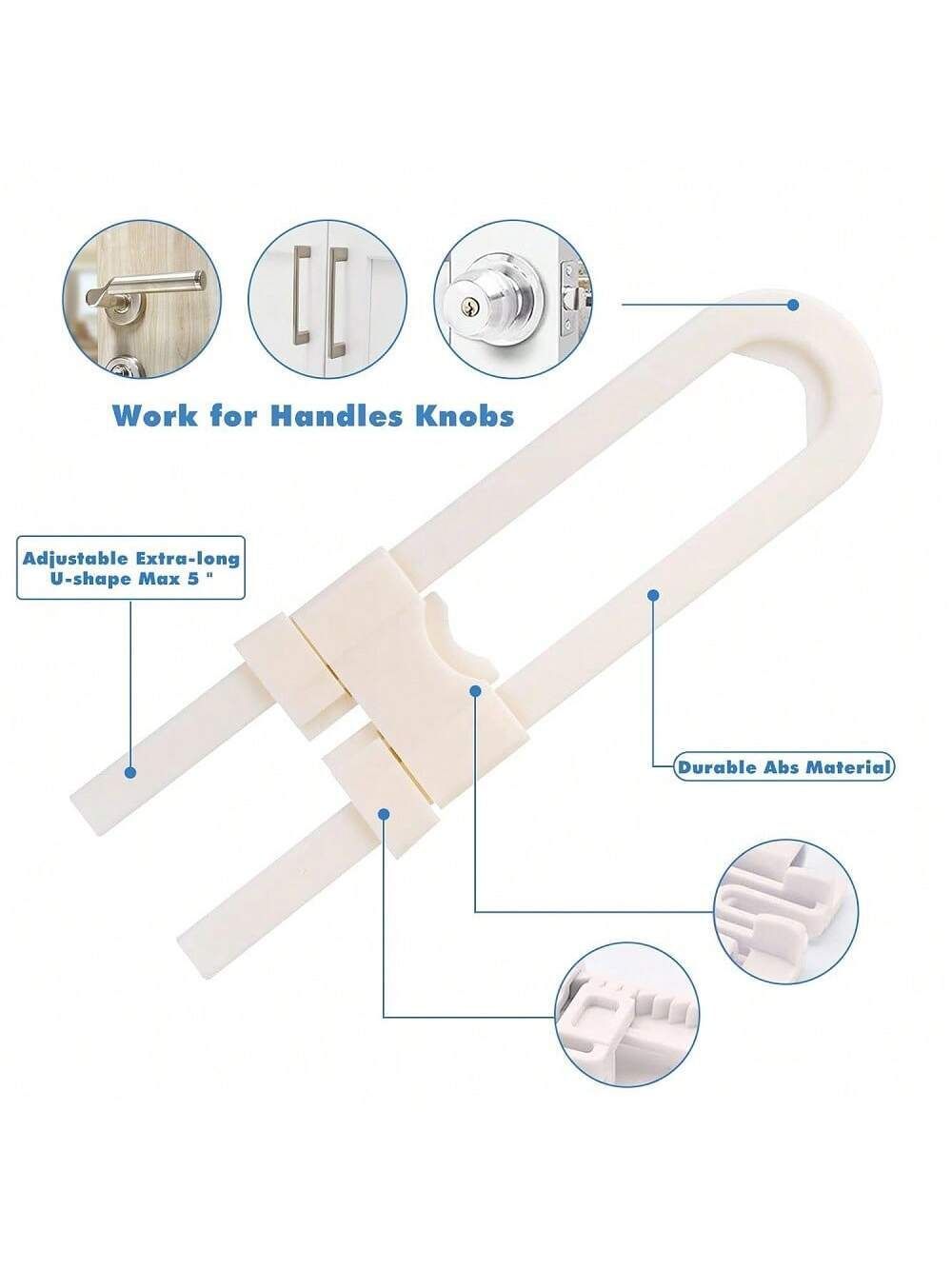 4Pcs Safety Drawer Latches view 2