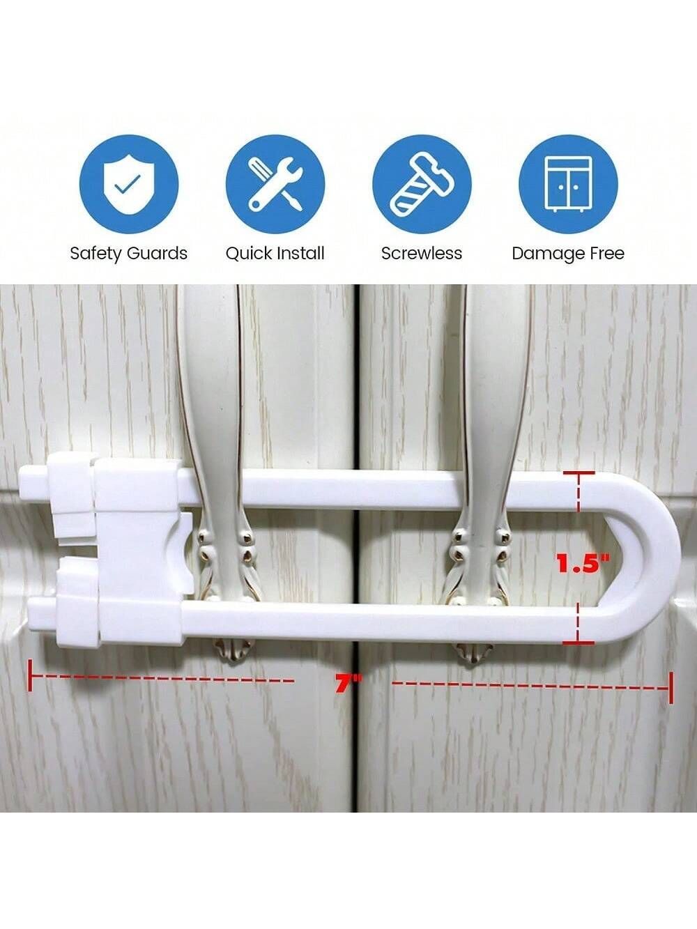 4Pcs Safety Drawer Latches view 4
