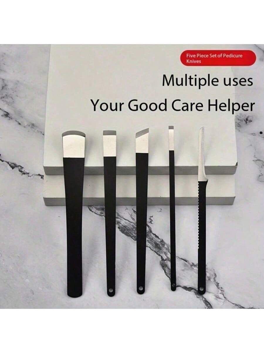 5pcs Stainless Steel Ingrown Toenail Tool Set Pedicure Foot Care Kit For Hard view 5