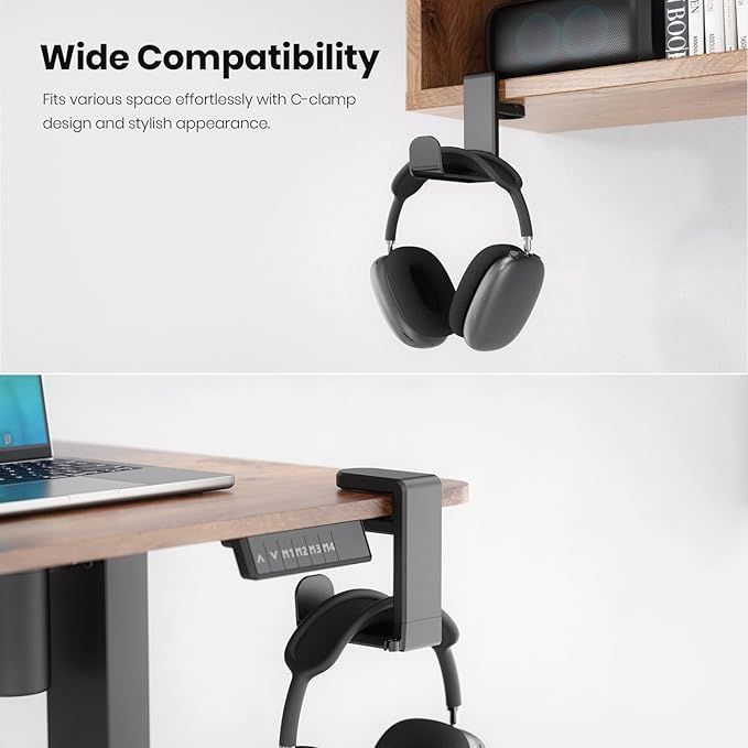 Rotating Headphone Stand - PC Gaming Headset Holder view 3