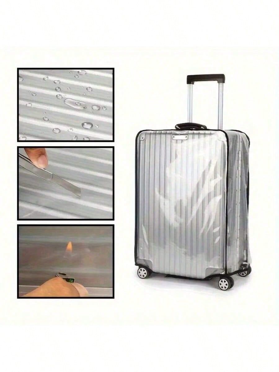 Heavy Duty High Quality PVC Luggage Cover Transparent Design Telescopic Handle — image 1