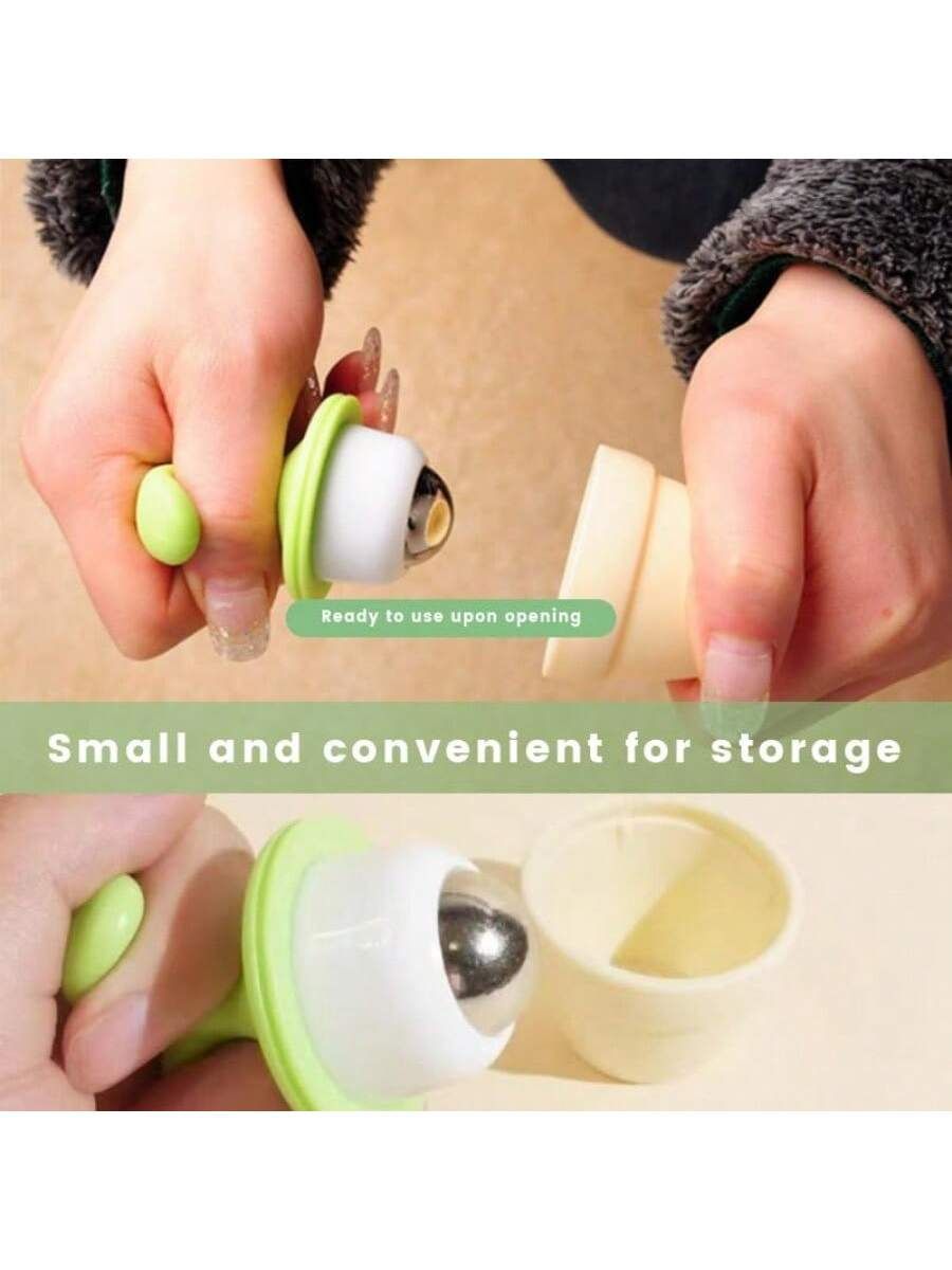 Roller Ball Massager 2PC Handheld Body Massager Mini Potted Plant Shaped view 4