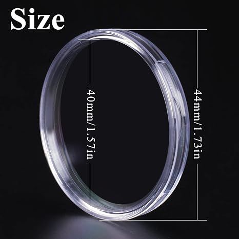 50P Clear Plastic Coin Capsules view 2