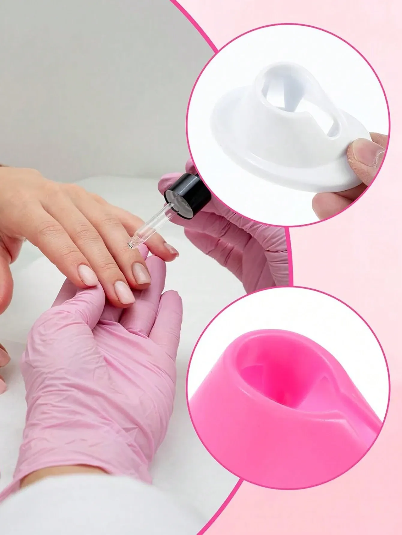 Nail Polish Bottle Holder Anti Spill Bottle Stand Soft Rubber Manicure Display view 2