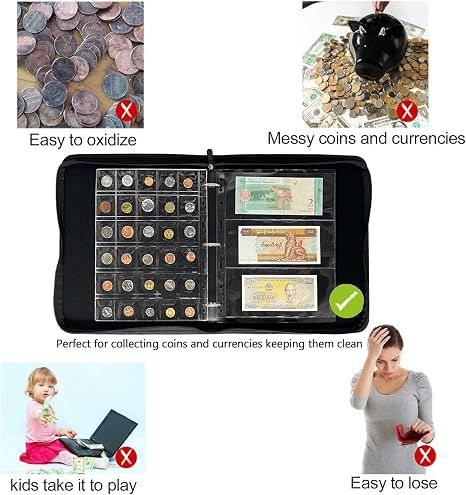 15 Sheets Coin Collection Supplies Pages view 4