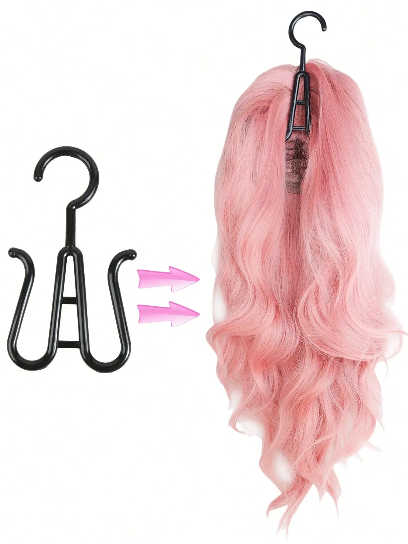 3pcs Portable Wig Hanger Reinforced Hooks For Hanging Wigs Display Holder For view 5