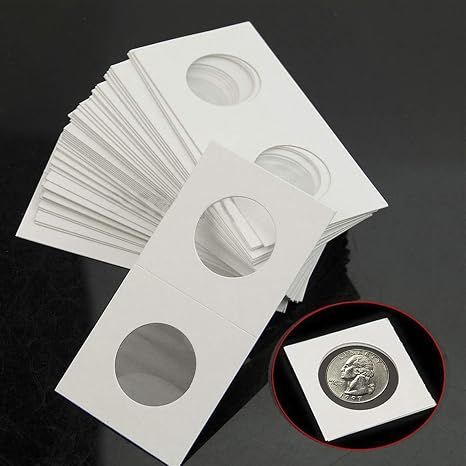 200pcs Cardboard Coin Holders Flip 2" x 2" Coin Flips for Coin Collection in 4 view 5