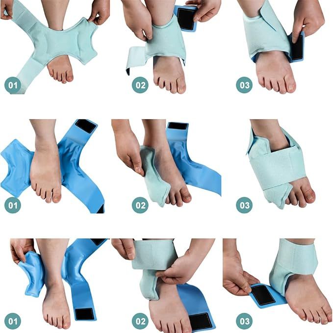 1Pcs Ankle Ice Pack Wrap Cold Compress Therapy Hot Cold Gel Compression Cold view 3
