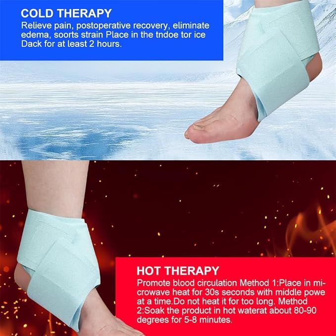 1Pcs Ankle Ice Pack Wrap Cold Compress Therapy Hot Cold Gel Compression Cold view 5