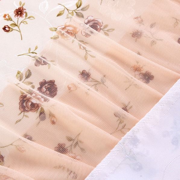 1PC Floral Ruffle Bed Sofa Cushion Decorative Pillow – Nightstand Cloth Square view 4