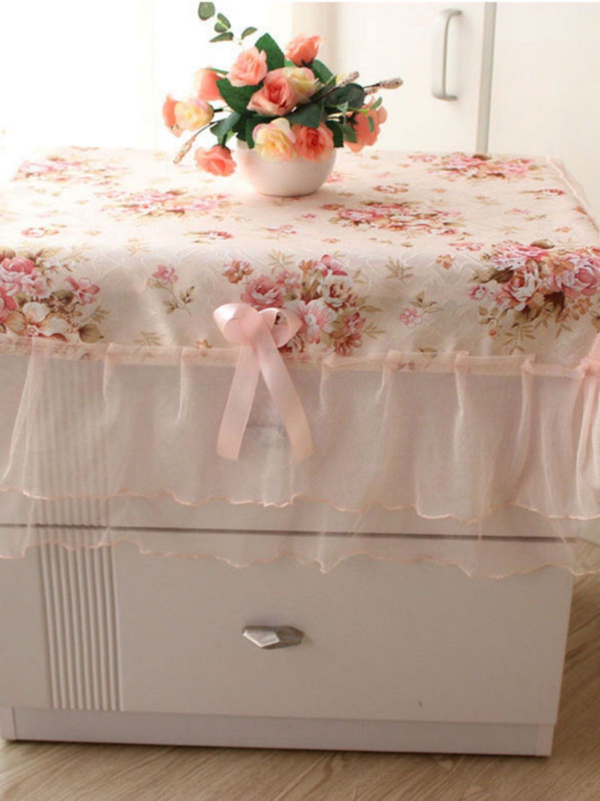 1PC Floral Ruffle Bed Sofa Cushion Decorative Pillow – Nightstand Cloth Square view 5