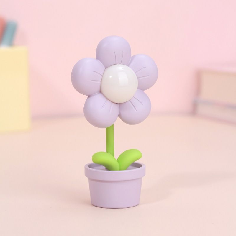 1PC New Fashionable Mini Flower Night Light – Cute Atmosphere Bedside Lamp — image 1