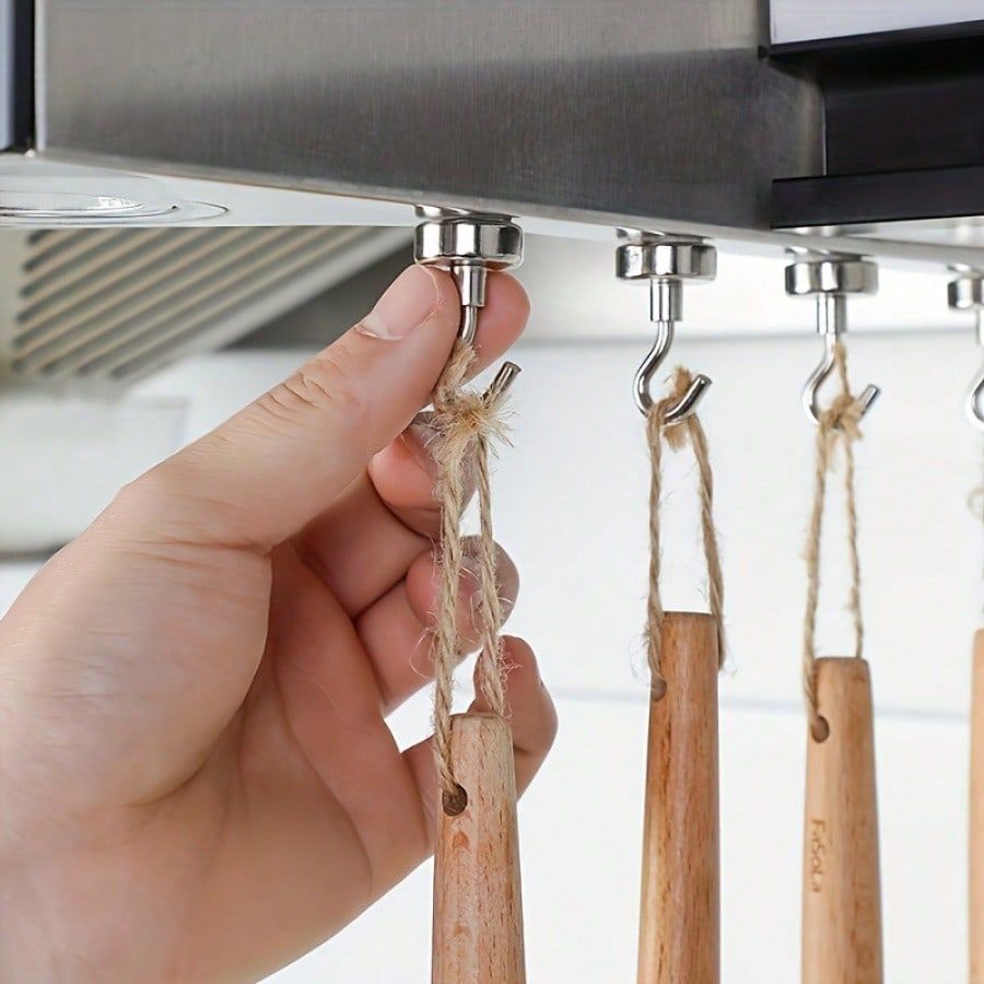 20-Pack Super Strong Magnetic Hooks (12mm)– 25LB Holding Force — image 1