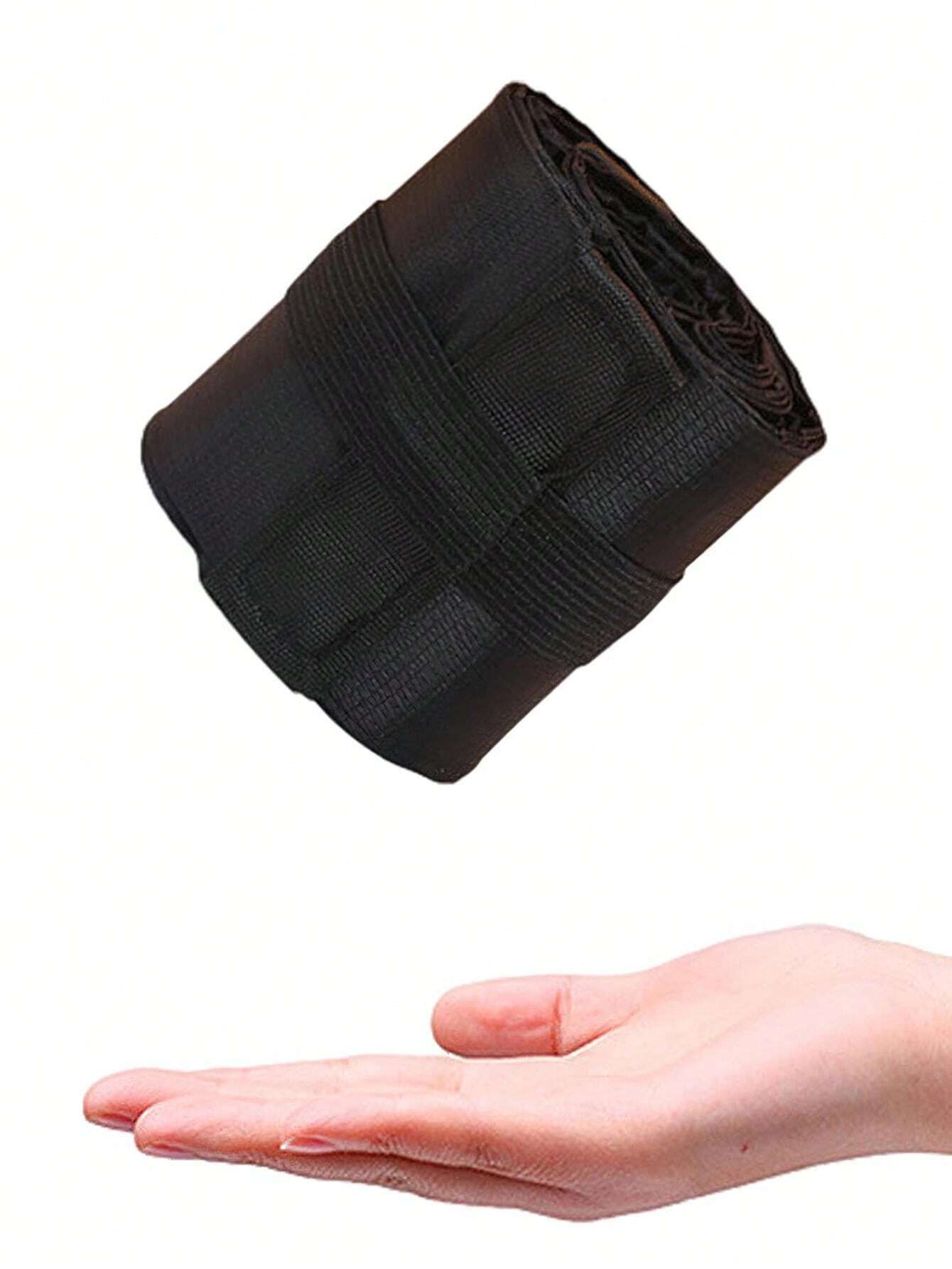 1PC Reusable Foldable Shopping Bag – Black Oxford Cloth Material view 5