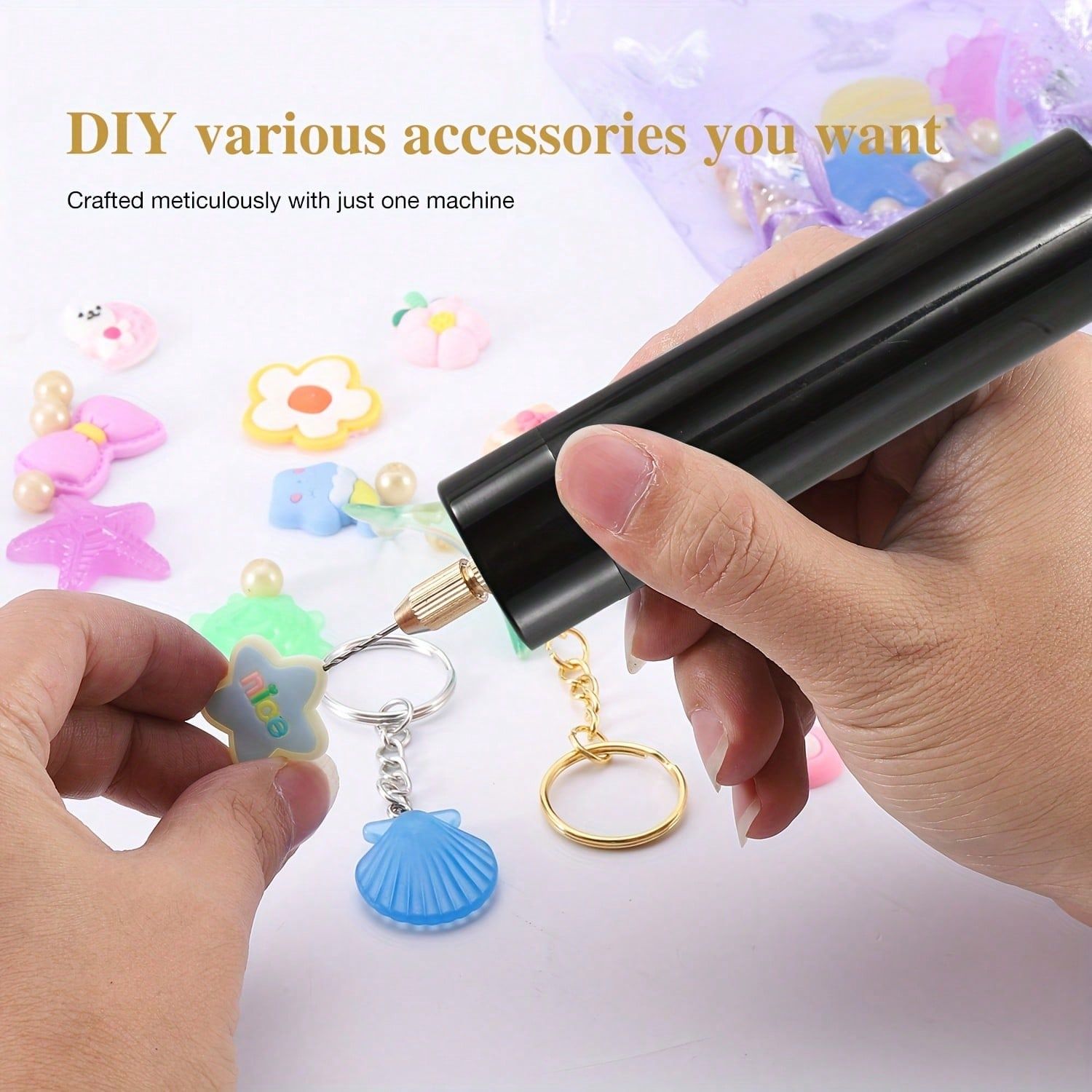 USB Powered Handheld Mini Electric Drill Set – with 3 Drill Bits (0.8-1.2mm)