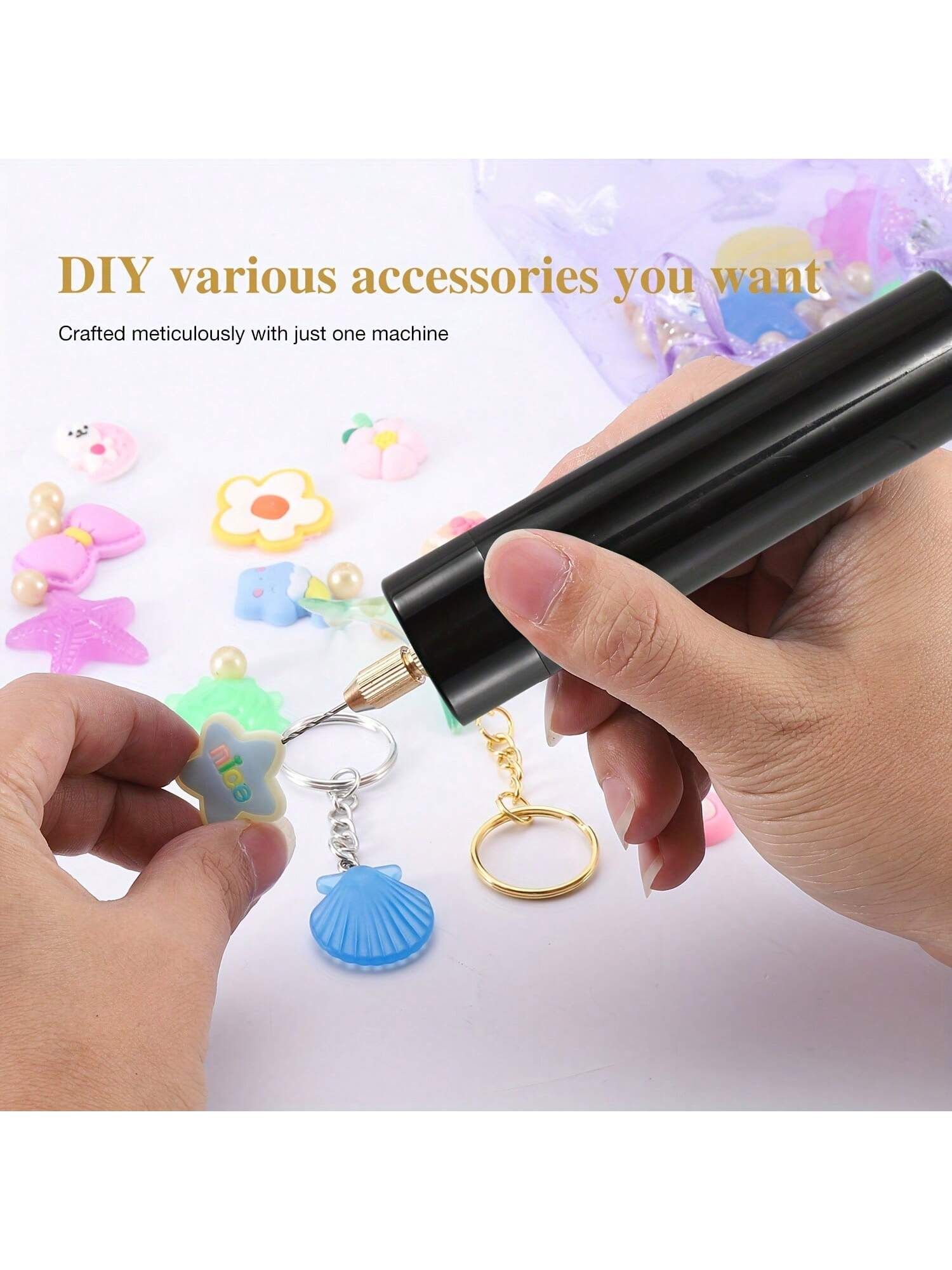 USB Powered Handheld Mini Electric Drill Set – with 3 Drill Bits (0.8-1.2mm) view 3
